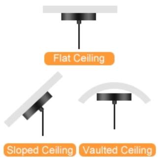 (image for) 3 Pack Black Adjustable Crystal Chandeliers with 3 Color LED Bulbs, Hanging Ceiling Pendants,3 Lighting Colors 3000K/4000K/6000K